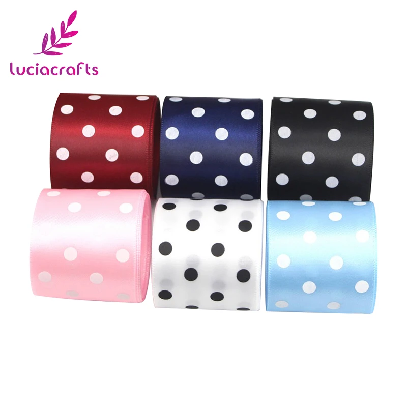 Лента в горошек Lucia crafts 5 ярдов/25/40 мм лента для сатин сделай сам художественные