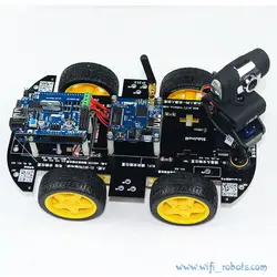 Wifi умный автомобиль робот Комплект для arduino iOS видео автомобиль робот беспроводной пульт дистанционного управления Android ПК видео мониторинг