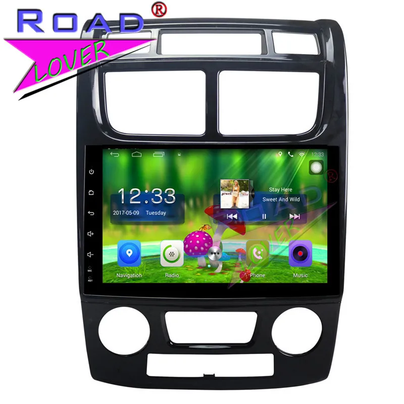 TOPNAVI Android 6 0 2G + 32GB 9 &quotчетырехъядерный Автомобильный GPS Navifation плеер видео для KIA