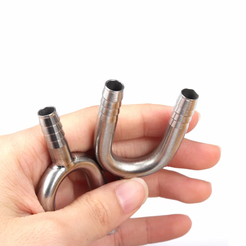 Stainless Steel U-Shaped Hose Barb Tee 3-Way Beer Hose Connector Fittings For Beer Line Home Brewing beer hose connector