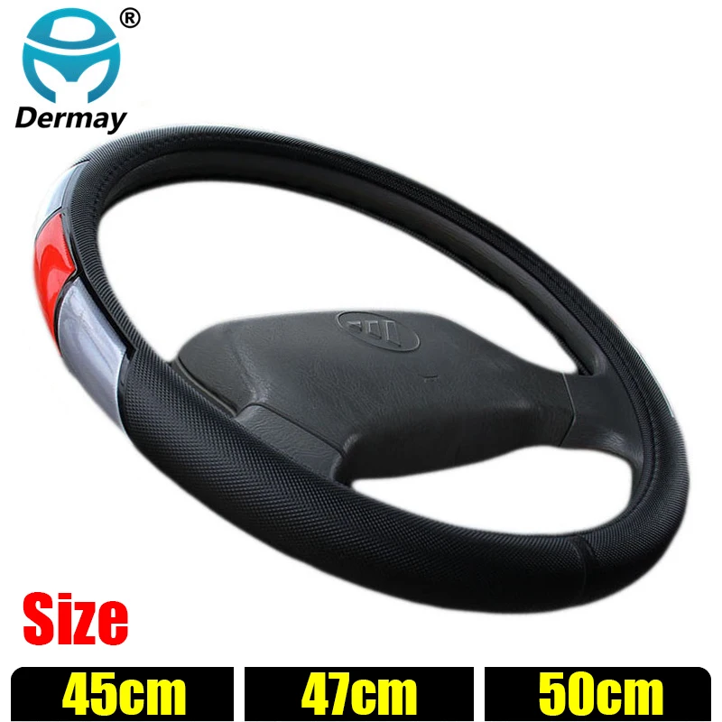 

DERMAY Size 45cm 47cm 50cm Steering Wheel Covers for Car Bus Truck Reflective Sports Auto Steering-wheel cover Factory Outlet
