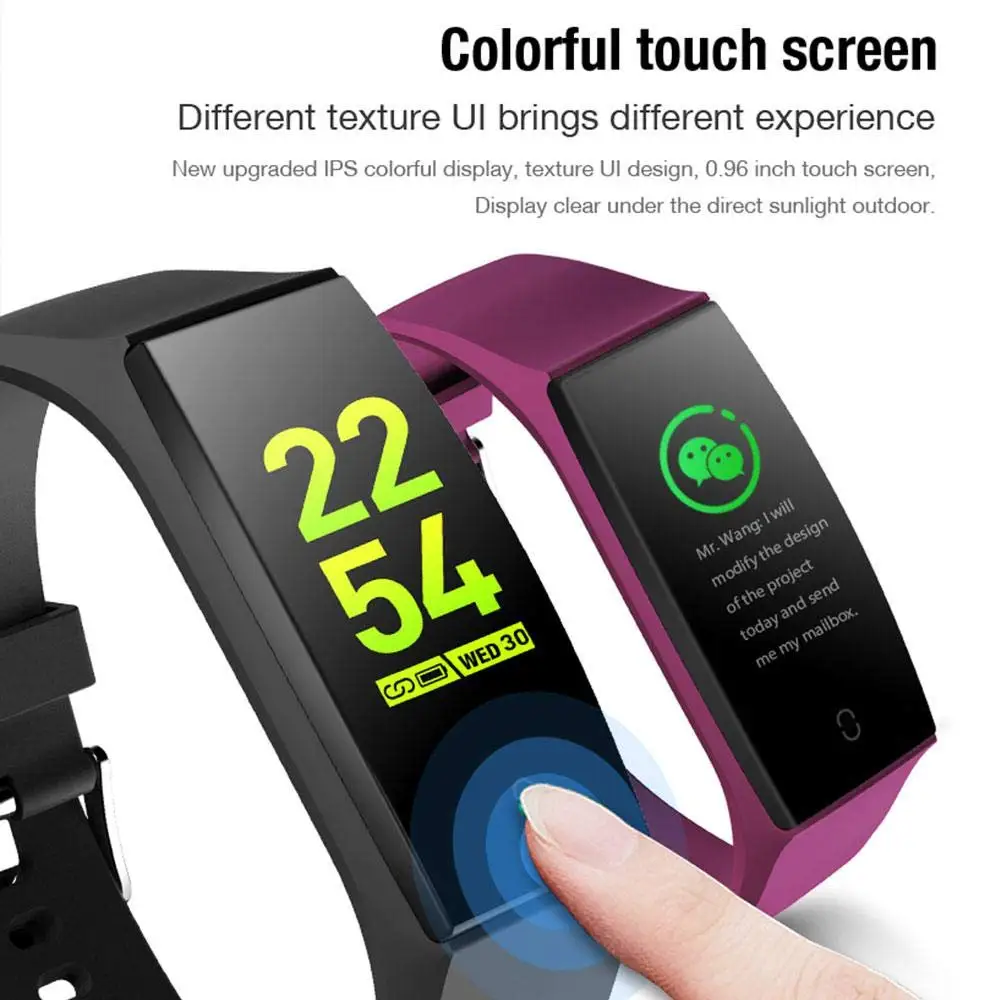 

Waterproof Fitness Tracker V18 Fitness Tracker with Heart Rate Blood Pressure Monitor IPS Color ScreenDisplay Sports Pedometer