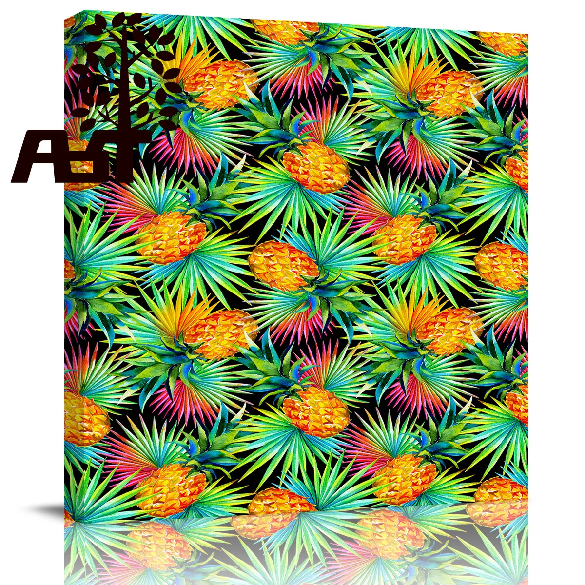 ArtStore Yellow Pineapple Fruits Oil Painting Contemporary Living Room Decoration Decor Stretched Landscape Frameless Paint | Дом и сад