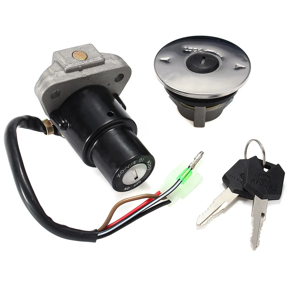 

Motorcycle Ignition Switch Lock Set With 2 Keys Gas Cap For Yamaha FZR250 87-88 FZR400 88-90