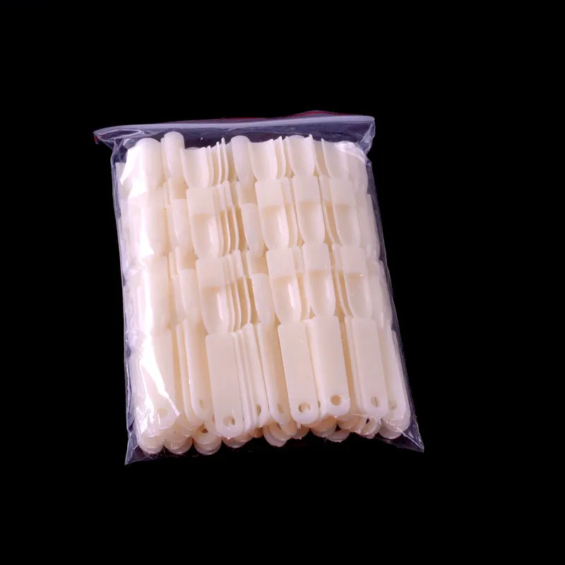 

3 Knots 50pcs False Display Nail Art Fan Wheel Polish Practice Tip Sticks Design