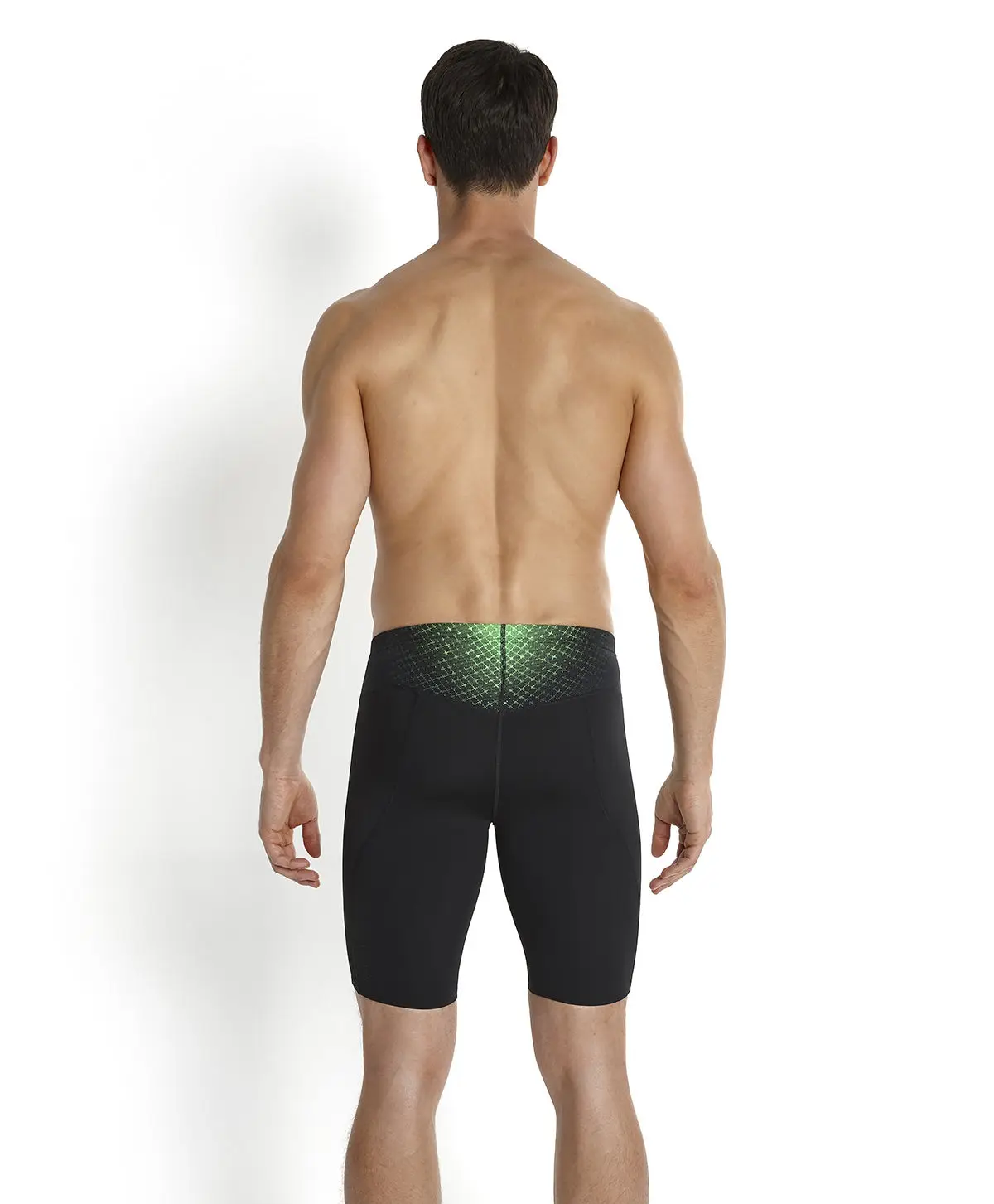 speedo men's endurance  polyester solid jammer swimsuit