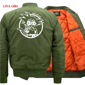 

New Dragon Ball Goku Bomber Jacket Flying Jacket Winter thicken Warm Zipper Men Jackets Anime Men's Casual Coat Dropshipping
