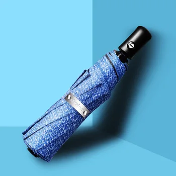 

Korean cowboy dual-use black coating umbrella student female folding sun umbrella automatic umbrella male sunscreen UV paraguas