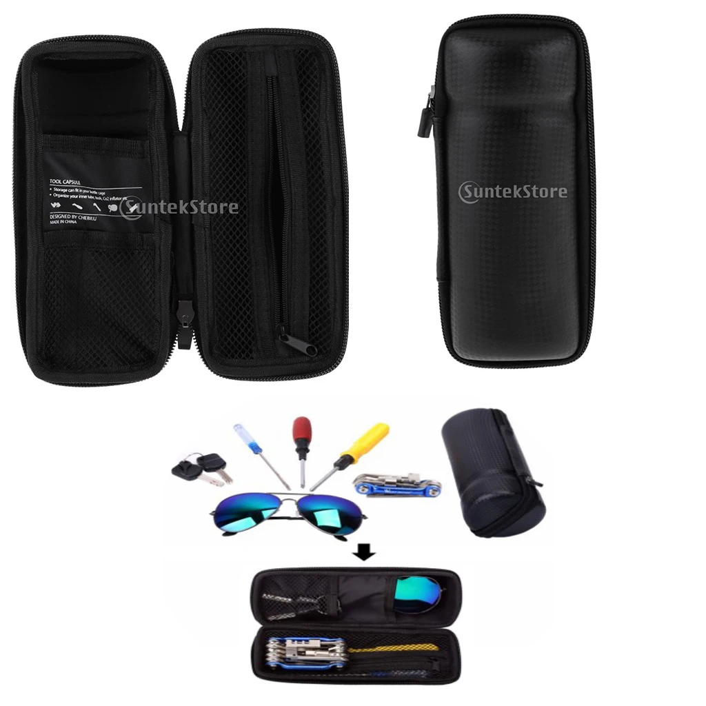 

Portable Bike Repair Tool Capsule Waterproof Cycling Repair Tools Small Items Storage Bottle Zip Bag