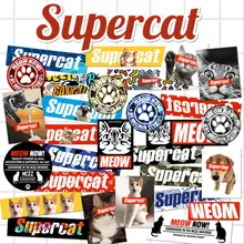 

29 Pcs Tide brand Supercat&dog Mixed Series Stickers For Notebook PC Skateboard Bicycle Motorcycle DIY waterproof Toy Sticker