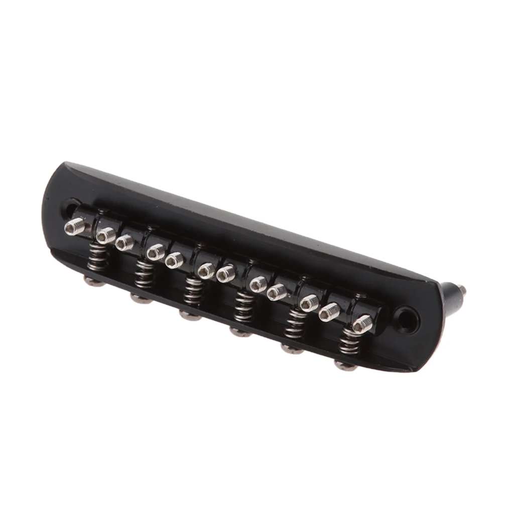 Alloy Musical Instruments Part Electric Guitar 6 String Guitar Bridge with Wrench Screws Black