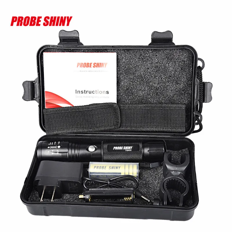 Goods for bicycles X800 Zoomable XML T6 LED Tactical Flashlight+18650 Battery+Charger+Case Lantern a bicycle 914 | Спорт и