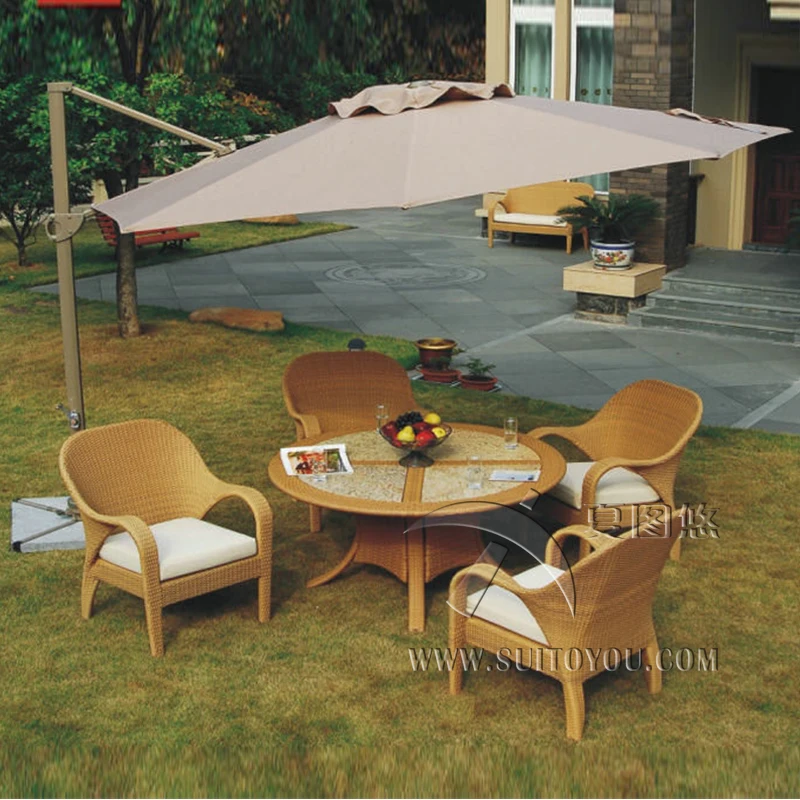 5 pcs Modern Luxury Wicker Rattan Garden Dining Sets With Aluminum Frame transport by sea | Мебель