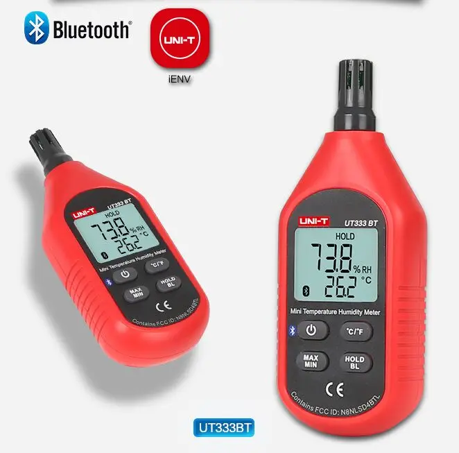 UNI-T ut383bt мини-ветер Скорость и Температура тестер ut333bt/ut353bt/ut363bt/ut383bt с ЖК-дисплей