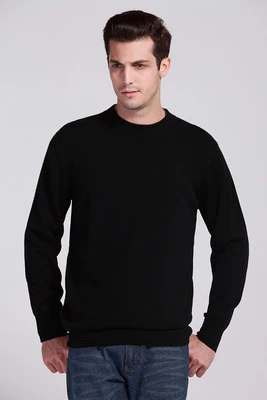 Mens Cashmere Sweater Mens Crewneck Wool Pullove.