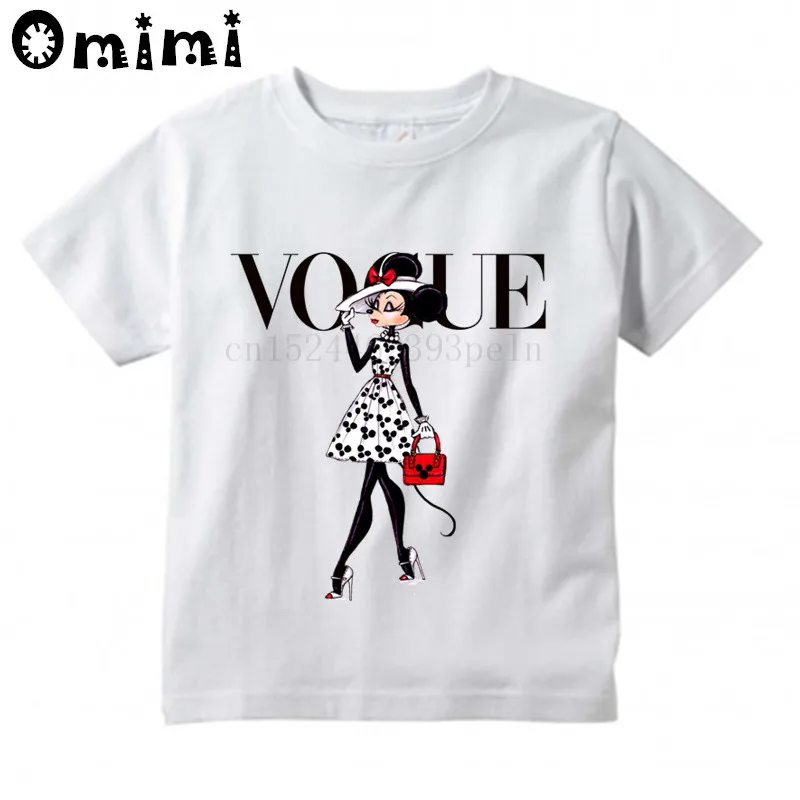 

Kid New Summer T-shirt VOGUE Letter Lady Printed T shirts Casual Tops Tee Harajuku Funny O Neck Female Shirt,ooo3094