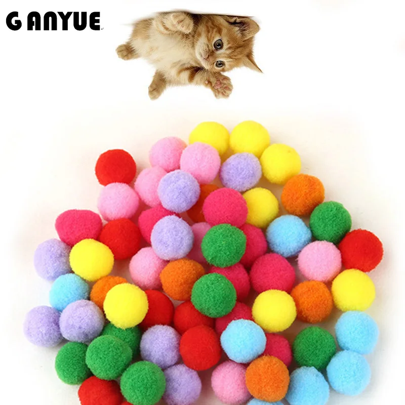 Ganyue 10 шт./лот мягкая игрушка для кошки Мячи котенок игрушки конфетные цвета