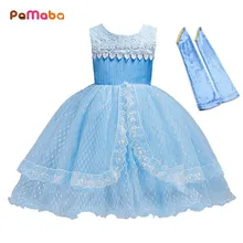 PaMaBa/3 шт.; свадебное платье для девочек; рождественские праздничные костюмы; Детские торжественные вечерние платья; элегантное платье на выпускной