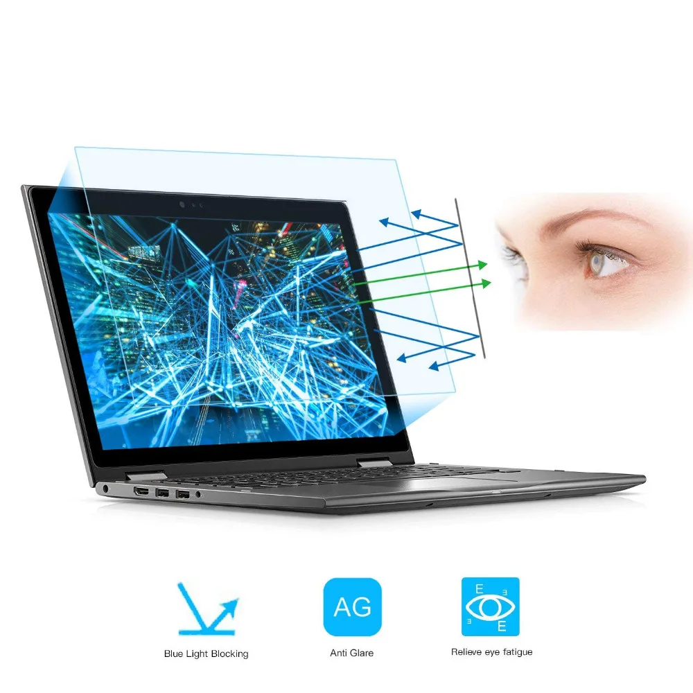 Cartinoe 15.6 Inch Laptop Screen Protector For Hp Envy X360 15-bp Series Anti Blue Light Lcd Screen Guard Film(2pcs