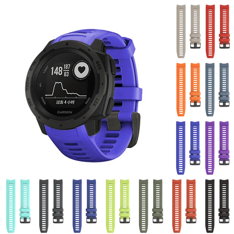 

Sport Silicone Strap Quick Release Replacement Watch Band for Garmin Instinct LXH