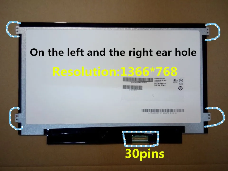 

11.6 slim 30pin B116XTN02.3 B116XTN02.1 N116BGE-EA1 N116BGE-EA2 N116BGE-EB2 laptop screen