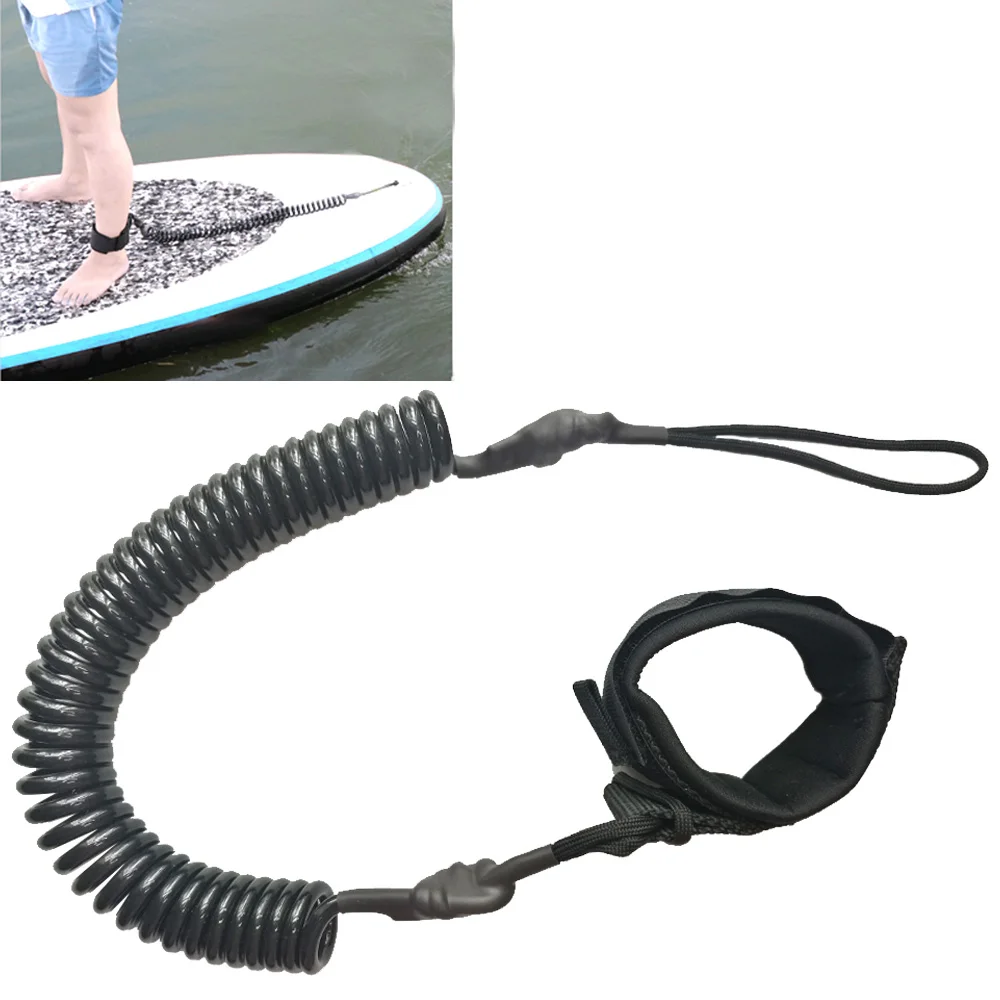 10FT Stand Up Paddle Board Surf Paddle Board SUP Cord Leash Coiled