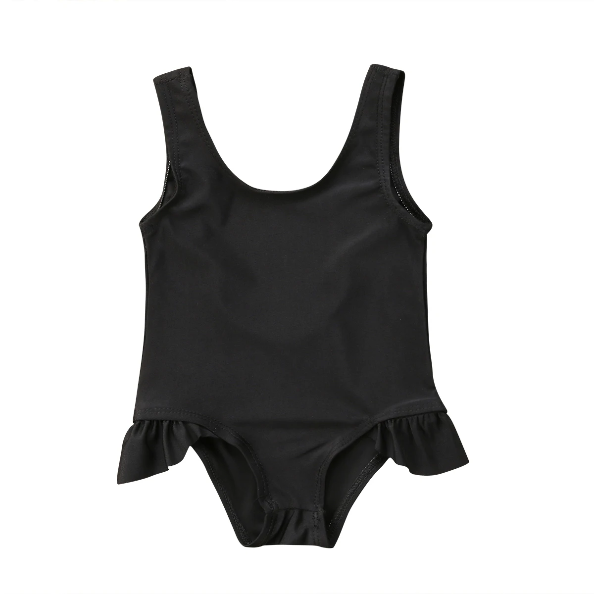 Hot Newborn Baby Girl Summer Black Swimsuit Swimwear Ruffle Swimming ...