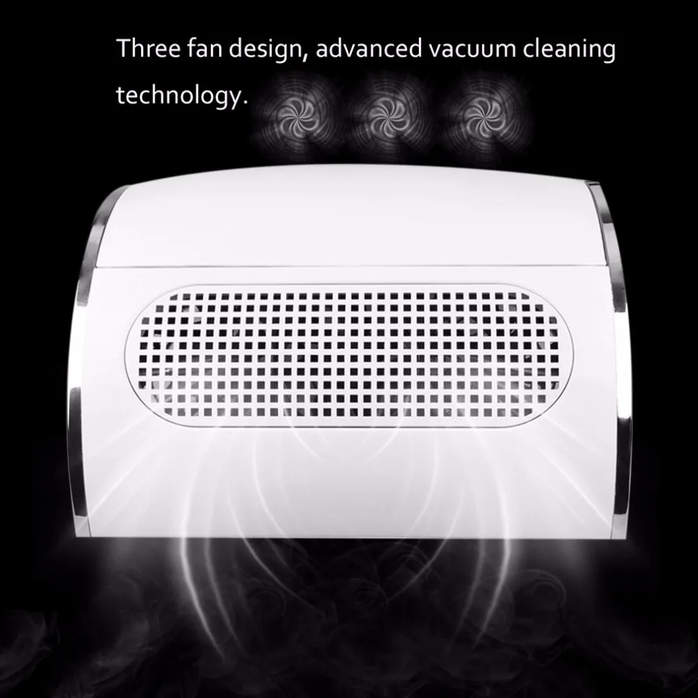 

2018 New Arrival Professional Nail Dust Suction Collector Vacuum Cleaner Manicure Salon Tools with 3 Powerful Fan EU Plug