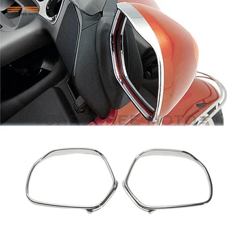 

Chrome Motorcycle Mirror Trim Decoration Moto Avoid Rain Cover Case for Honda GL1800 GOLDWING 2001-2012