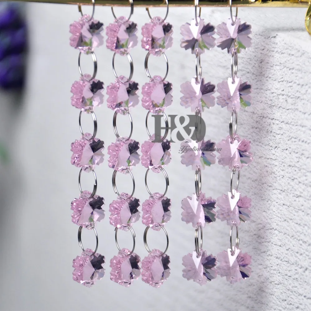 

Green Glass Chain K9 Crystal Chandelier Parts 5 chain/set Beauty Wedding Accessories Car Window Hanging Pendant Suncatcher