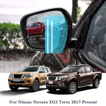 

2PCS Anti Fog Car Window Clear Film Car Rearview Mirror Protective Film For Nissan Navara D23 Terra 2017 Waterproof Car Sticker