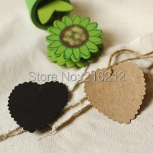 

Kraft Paper Blank Heart Shape Gift Tag Retro Hang tag