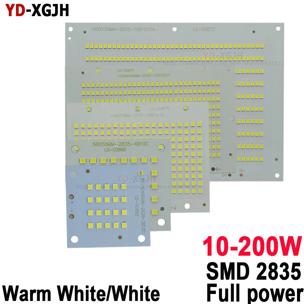 1 шт. 10 Вт 20 30 50 100 150 200 SMD 2835 Светодиодная печатная плата 100% полная мощность