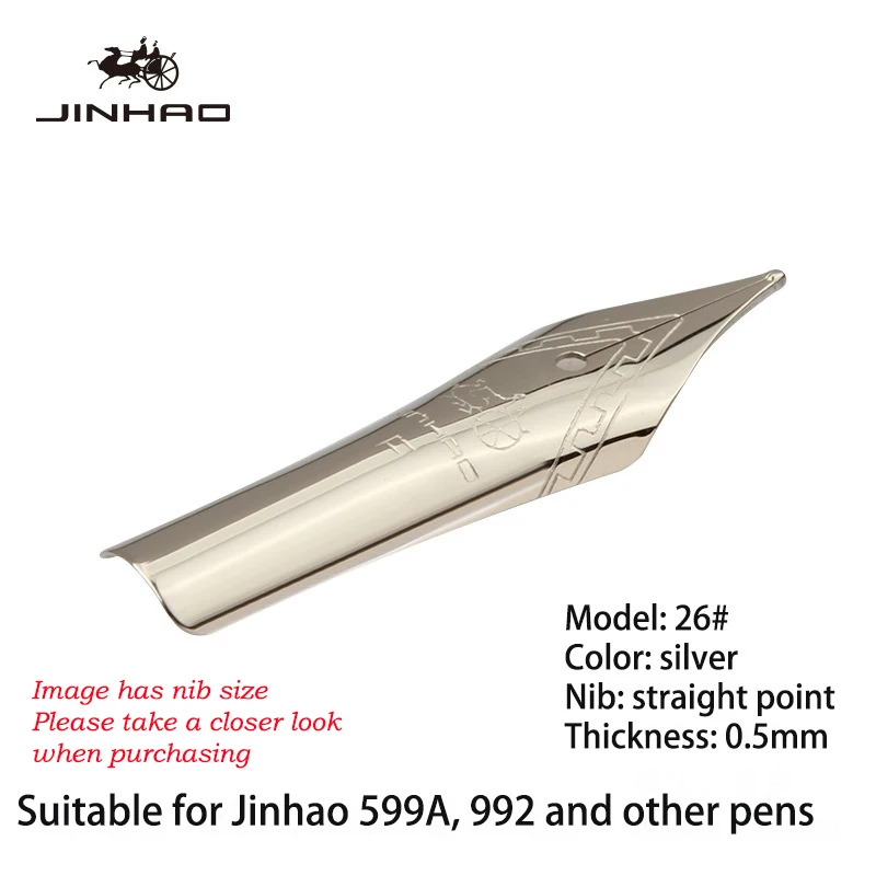 Jinhao 599a канцелярские принадлежности для бизнеса и офиса, высокое качество, подарочная ручка для каллиграфии, чернильная ручка для каллиграфии, можно настроить логотип - Цвет: 599BJTX0.5mmyige