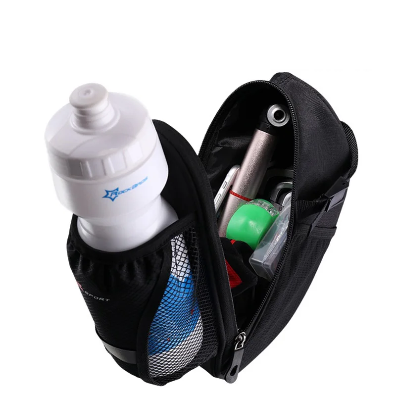 Discount Bike Saddle Bag Rainproof Black Nylon Rear Rack Water Bottle Bag For Bicycle Fold  Universal Fietstassen MTB Cycling Accessories 2