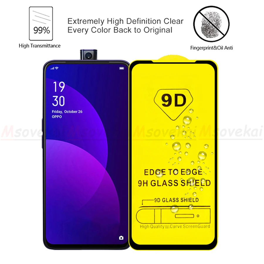 9D полное покрытие закаленное Стекло для OPPO F11 F9 Pro A3s настоящий я 3 2 U1 C1 2019 полный