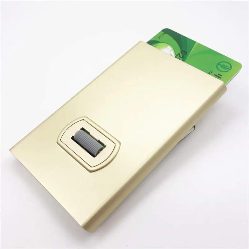 Maideduod кредитный держатель для карт автоматически бизнес-держатель для карт алюминиевый сплав мужской карт-Холдер, кошелек RFID Противоугонная коробка для карт