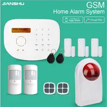 433mhz GSM Alarm System IOS Android APP Control SMS Home Security Alarm System multi Languages Wireless burglar alarm system