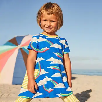 

6pcs/lot kids clothing girl summer cotton Short Sleeve t-shirt dress