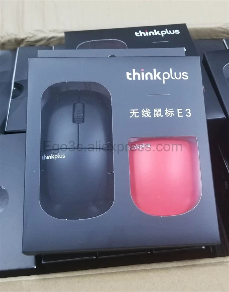 Новейшая беспроводная мышь lenovo ThinkPad thinkplus E3 mute 2,4 ГГц, беспроводная, может менять корпус, красная, черная, компьютерная мышь для ноутбука