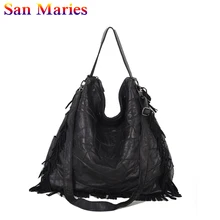San Maries, новые модные сумки через плечо из овчиной кожи, Повседневная Лоскутная сумка, Роскошная сумочка, женские сумки, тоут