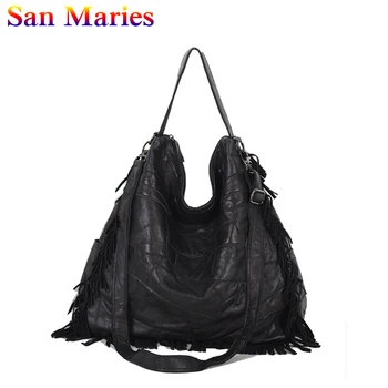 

San Maries New Fashion Sheepskin Shoulder Bags Casual Patchwork Bag Luxury Handbag Women Bags Tote 2019