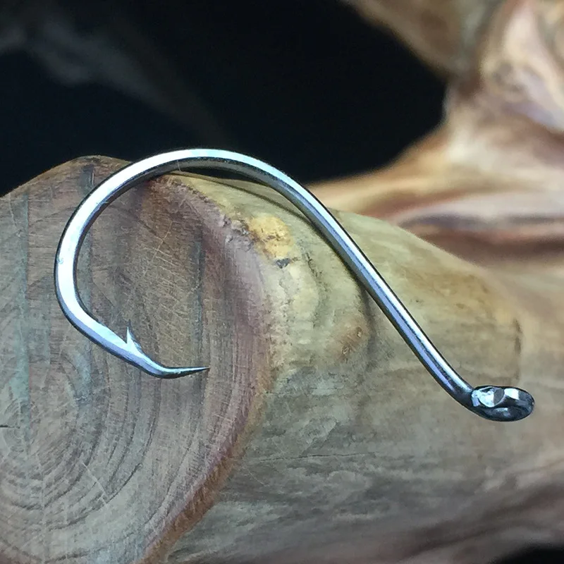 Black Nickel Fishing Hook Eagle Mouth Worm Hooks High Carbon Steel