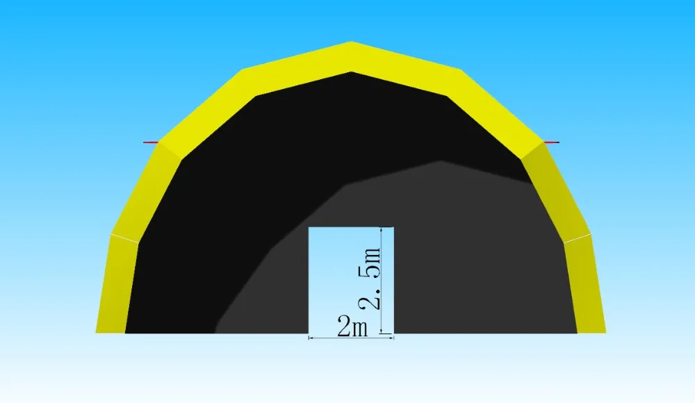 door of custom inflatable stage tent