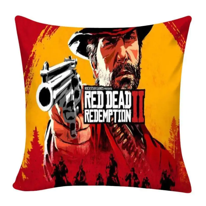 Игра RDR Red Dead Redemption 2 Джон Марстон 40*40 см диван обнимающий Наволочка Чехол для подушки Чехол подарок кровать/диван/автомобиль Декор Косплей - Цвет: D