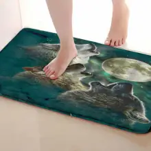 Стиль волка коврик для ванной комнаты, смешной Противоскользящий коврик для ванной, занавески для душа s аксессуары, соответствующие вашей душевой занавеске