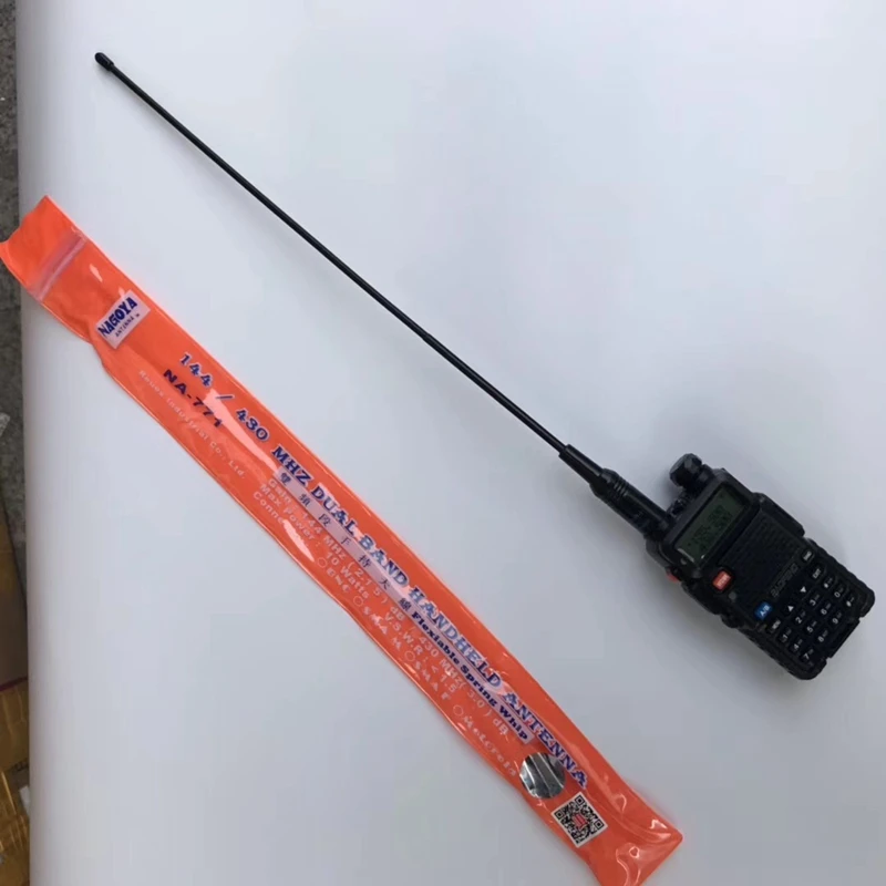 

Taiwan Nagoya NA-771 walkie talkie antenna hand station gain antenna UV double section full length 38CM for baofeng UV-5R UV-82