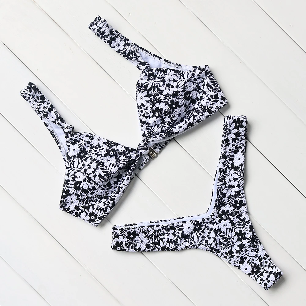 Discount This Month Sexy High Cut Bikini Knot Front Swimwear Mixed Size