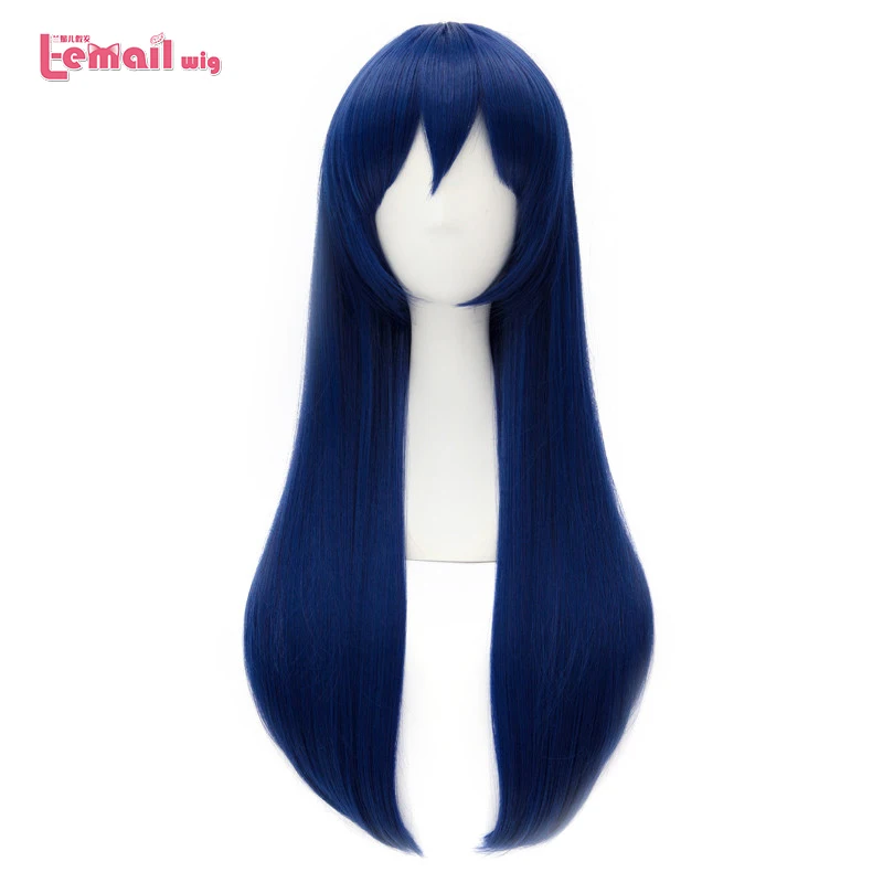 

L-email wig Brand New 70cm Long Cosplay Wigs Blue Purple color Heat Resistant Synthetic Hair Perucas Cosplay Wig