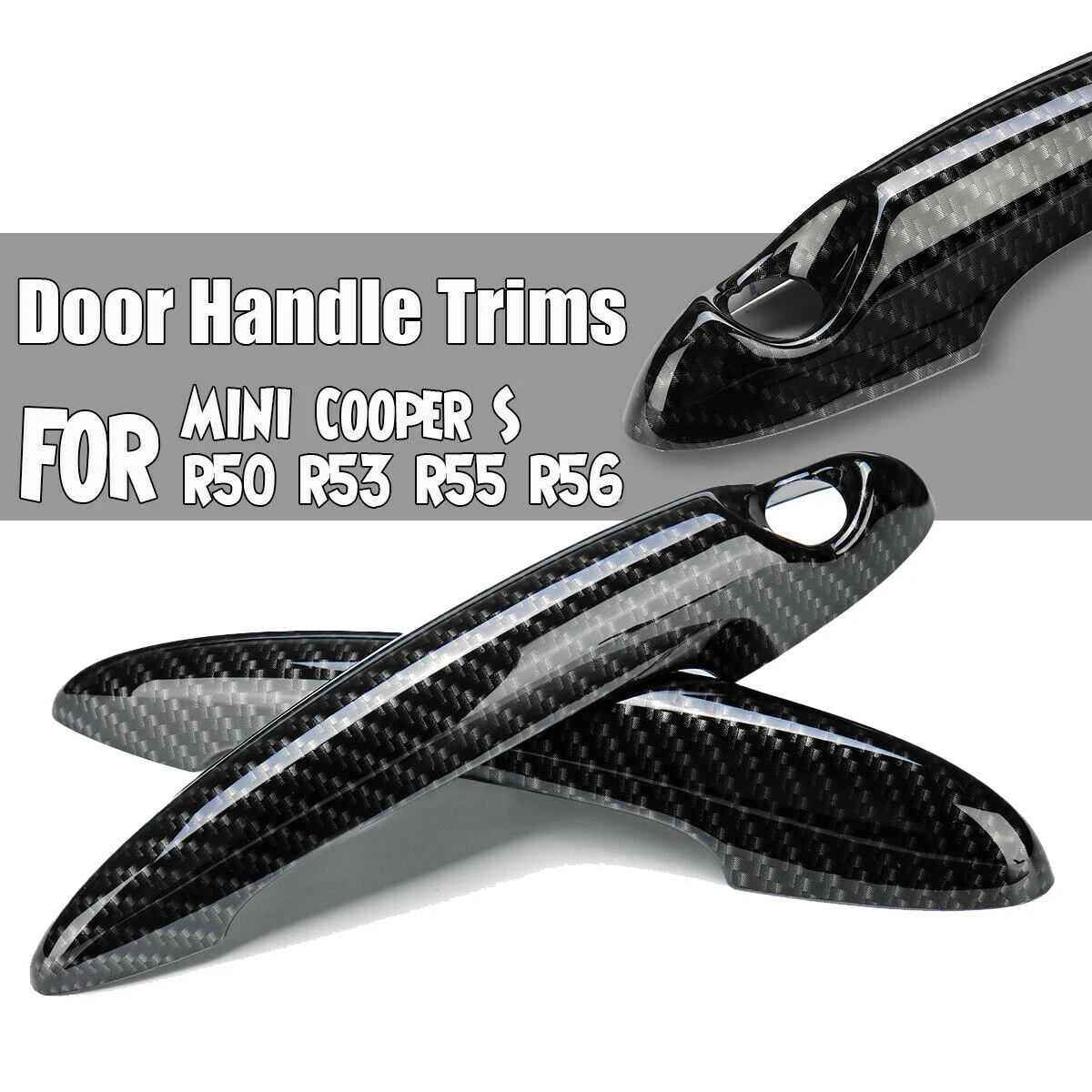 2 шт. крышка ручки двери для MINI Cooper Clubman S R50 R52 R53 R55 R56 R57 R58 R59 R61 углеродное волокно ручка двери руля